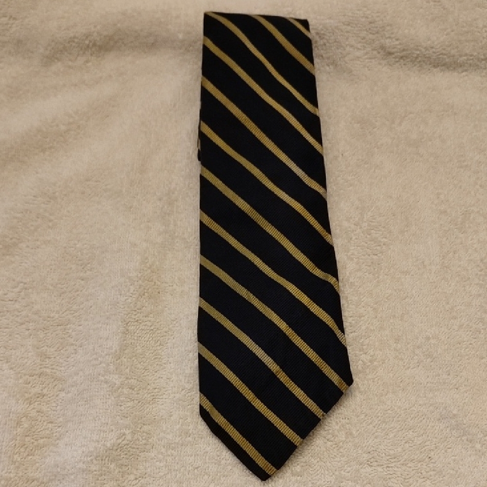 Black and Gold Striped Men's Tie
